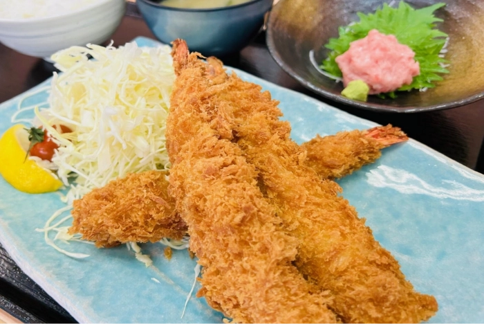 エビフライ定食(刺身付き)